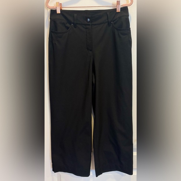 LULULEMON City Sleek 5 Pocket Wide-Leg High Rise 7/8 Length Pant Black Sz 28 - Picture 6 of 10